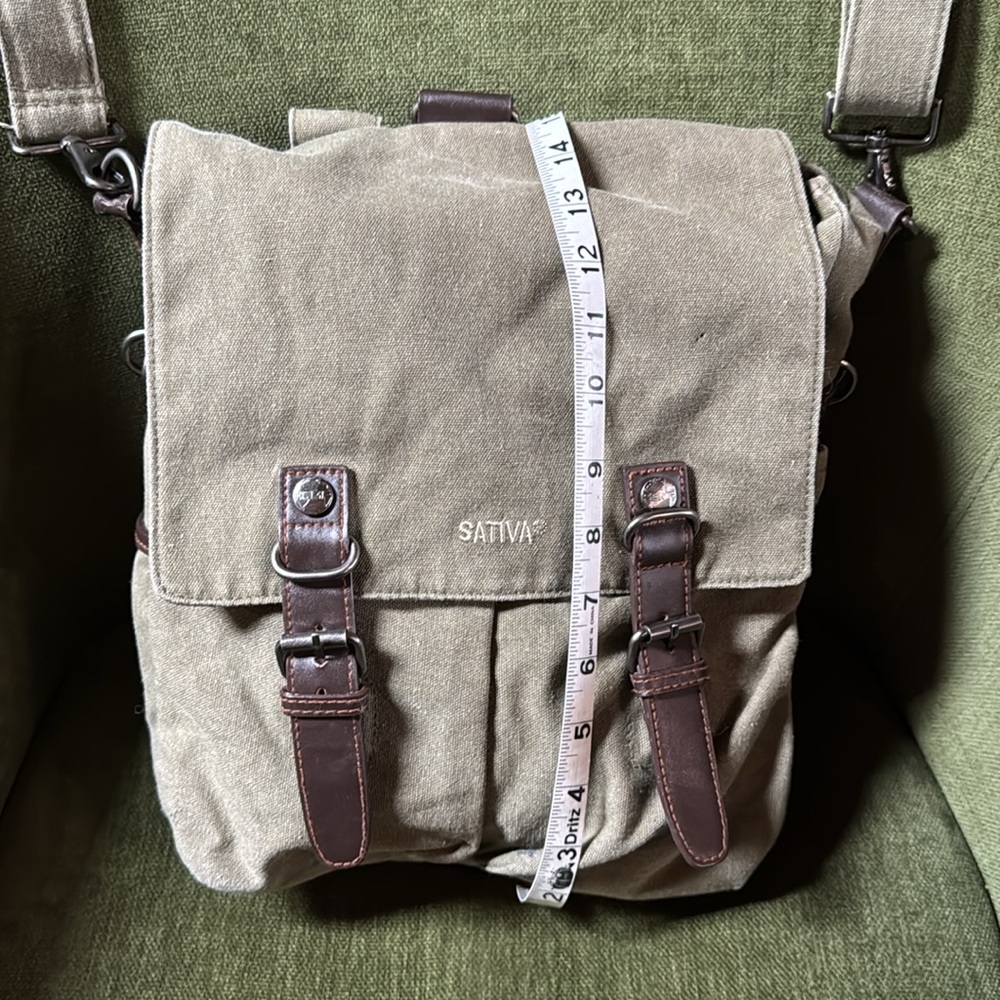 Sativa Hemp Cross Body Bag that Converts to Backpack Style